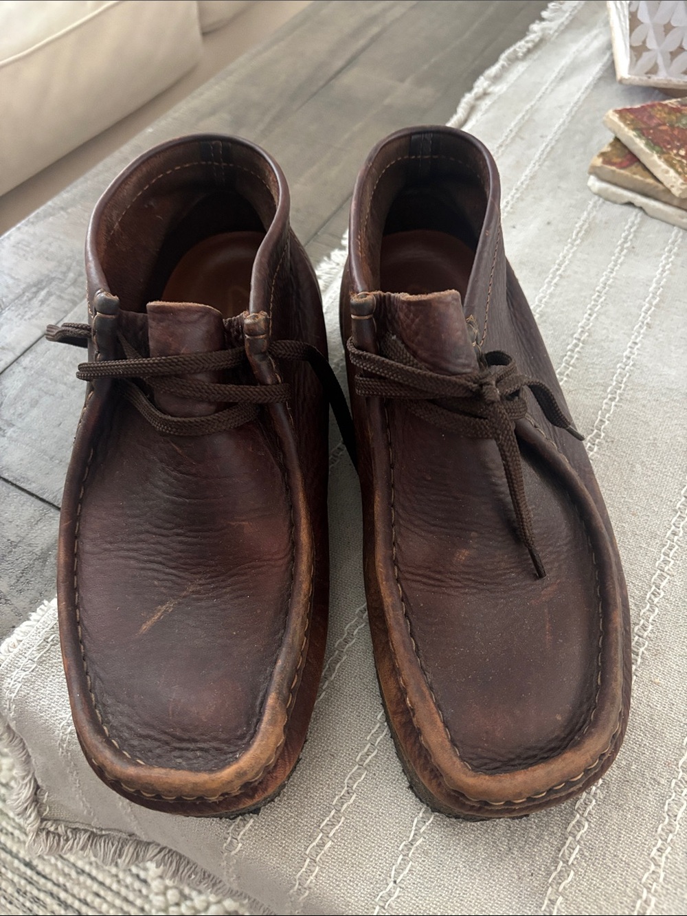 Clarks Brown Leather wallabee Boots